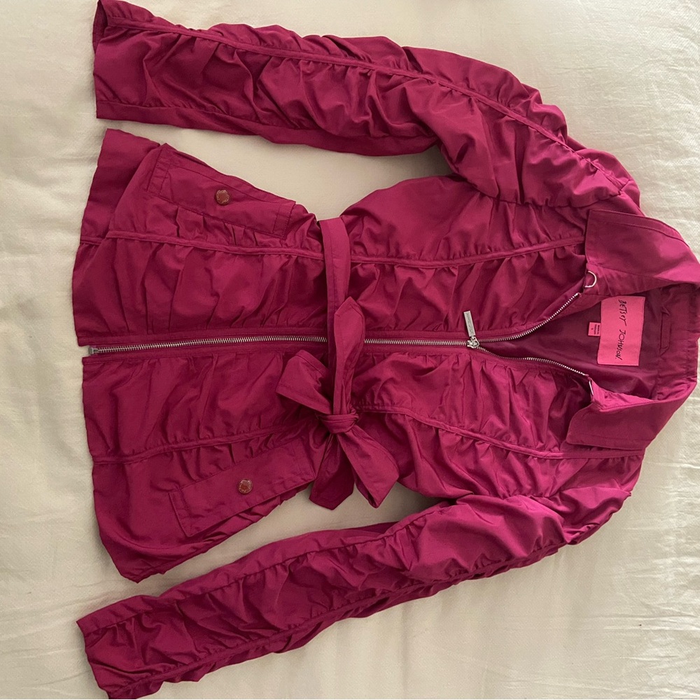 Betsey Johnson Fuchsia Zip-Up Jacket